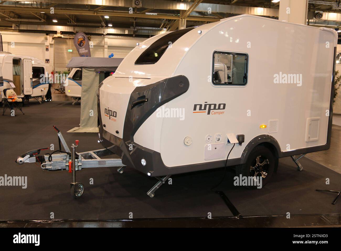 Wohnwagen Nipo Camper, Reise Camping Essen 19. - 23.02.2025, Messe Essen,  Nordrhein-Westfalens grte Ferienmesse, Urlaubsmesse fr mobiles Reisen  und Campen, Reisemobile und Caravans, Camping & Caravaning, touristische  Ziele, Essen D *** Caravan