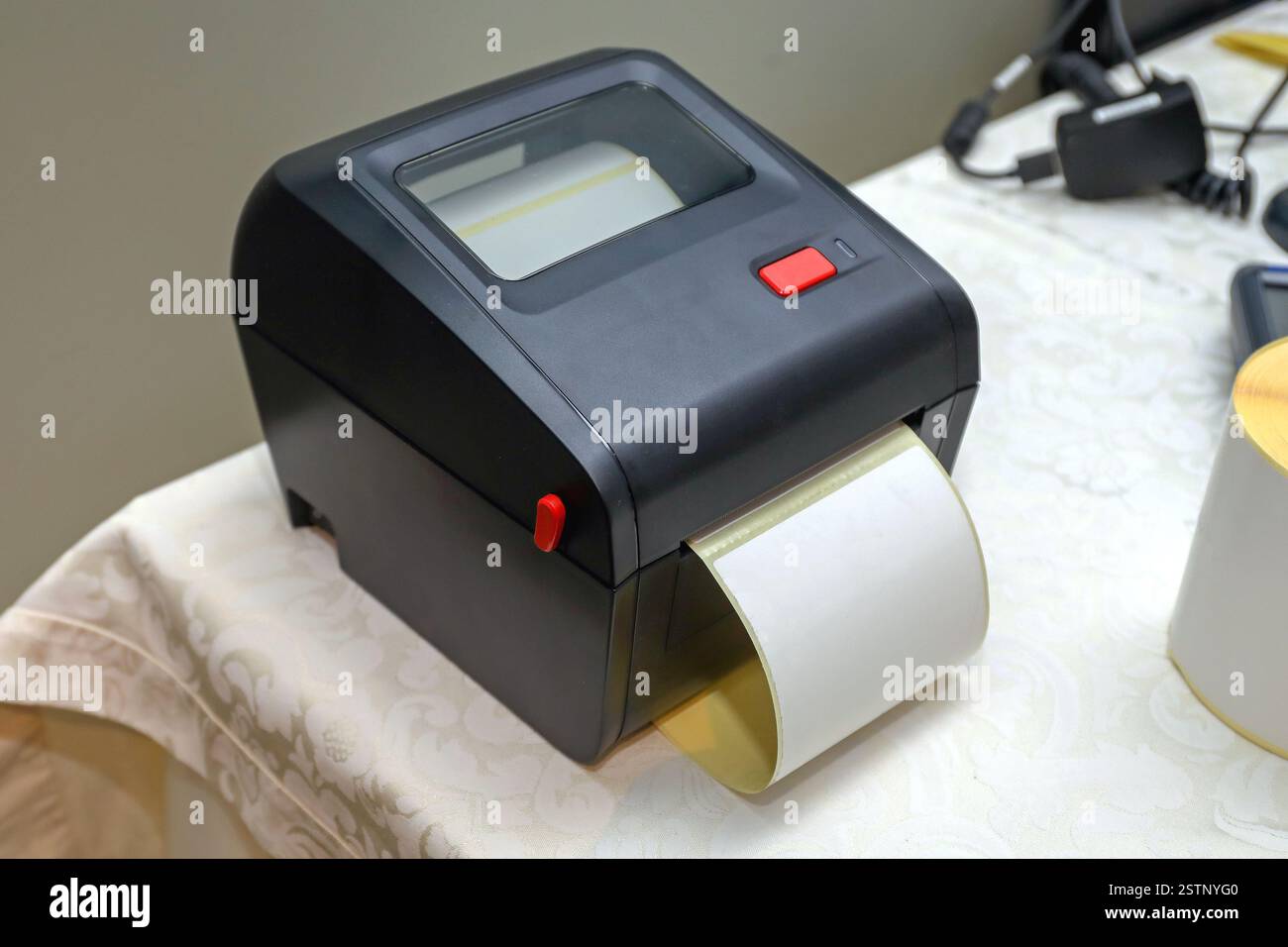 Small Bar Code Printer Stock Photo