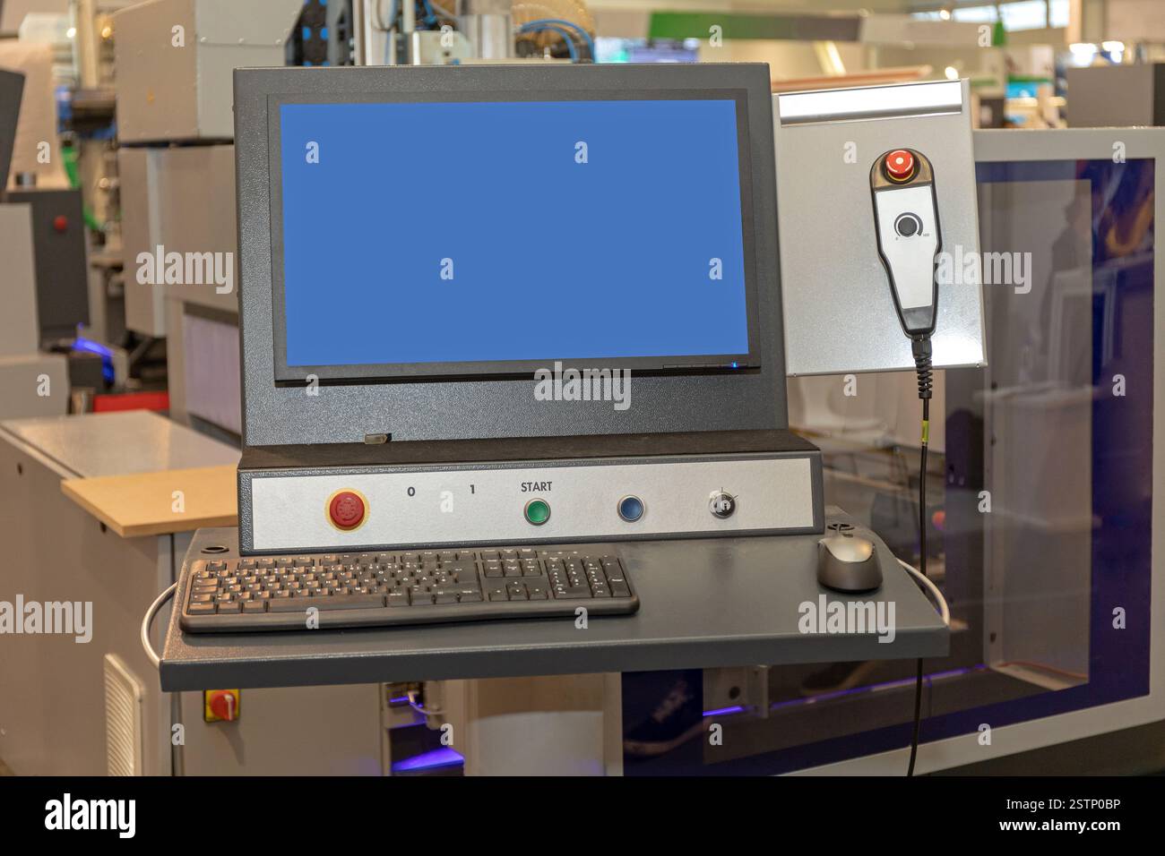 Cnc Control Monitor Stock Photo - Alamy