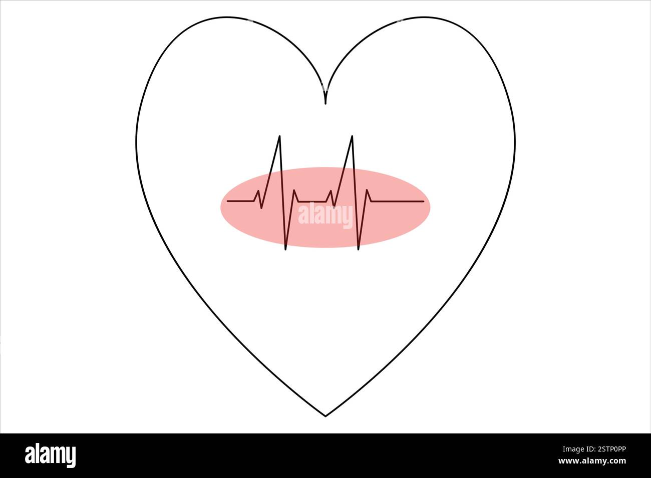 Continuous one line Heart and love sign symbol drawing Isolated on ...