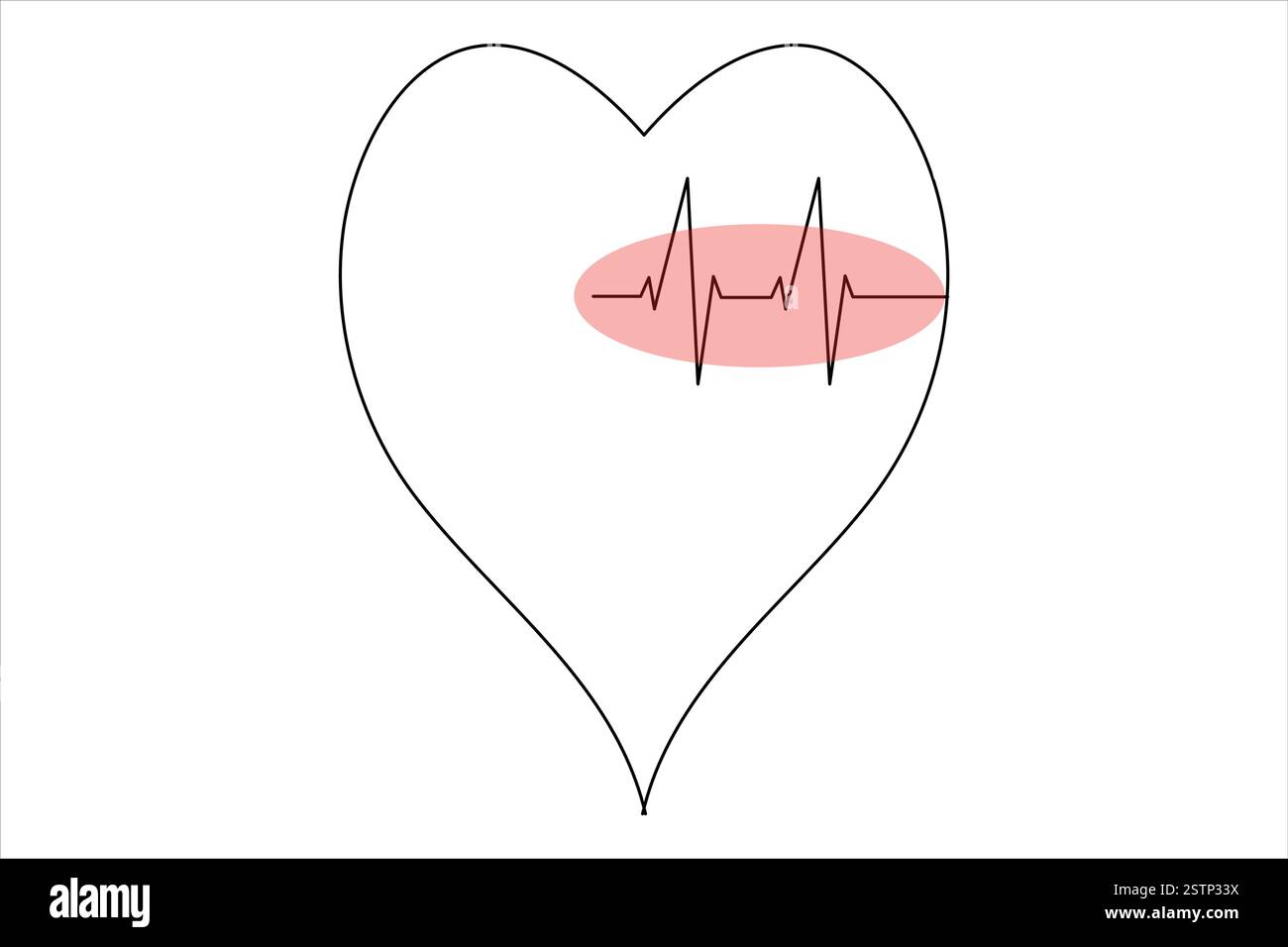 Continuous one line Heart and love sign symbol drawing Isolated on ...