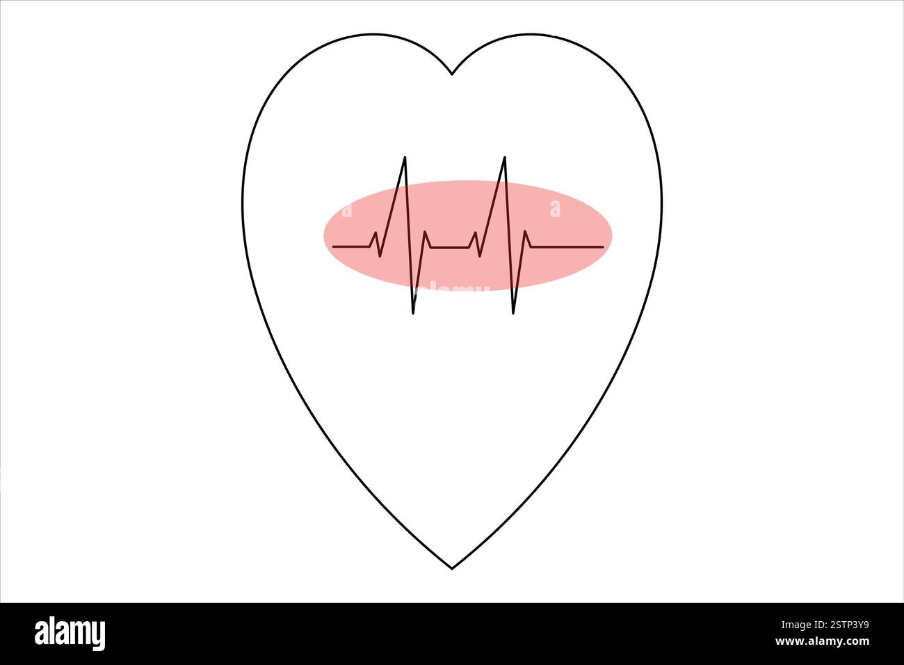 Continuous one line Heart and love sign symbol drawing Isolated on ...