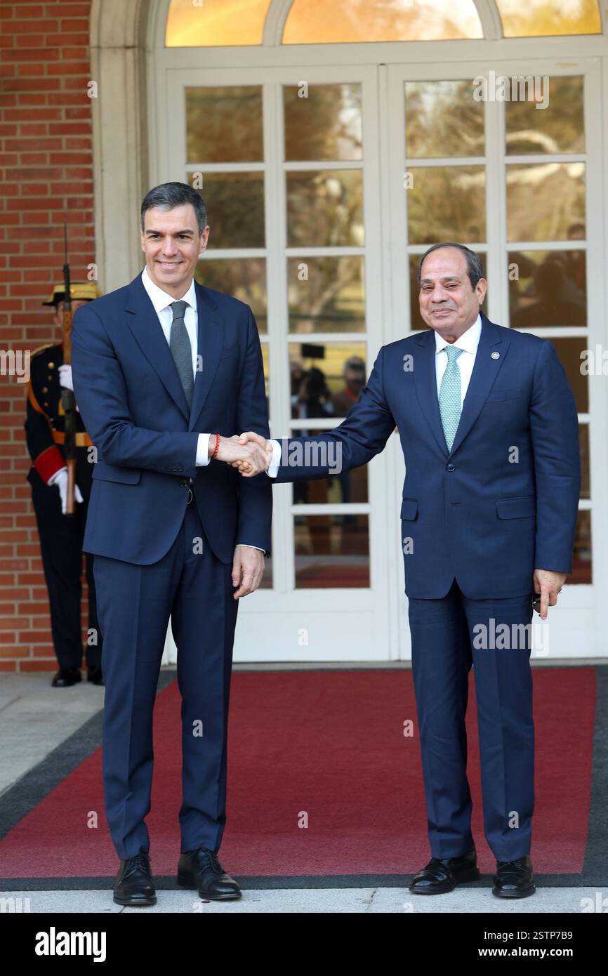 Madrid, Spain; 02/19/2025. Pedro Sánchez, Spanish president, and the