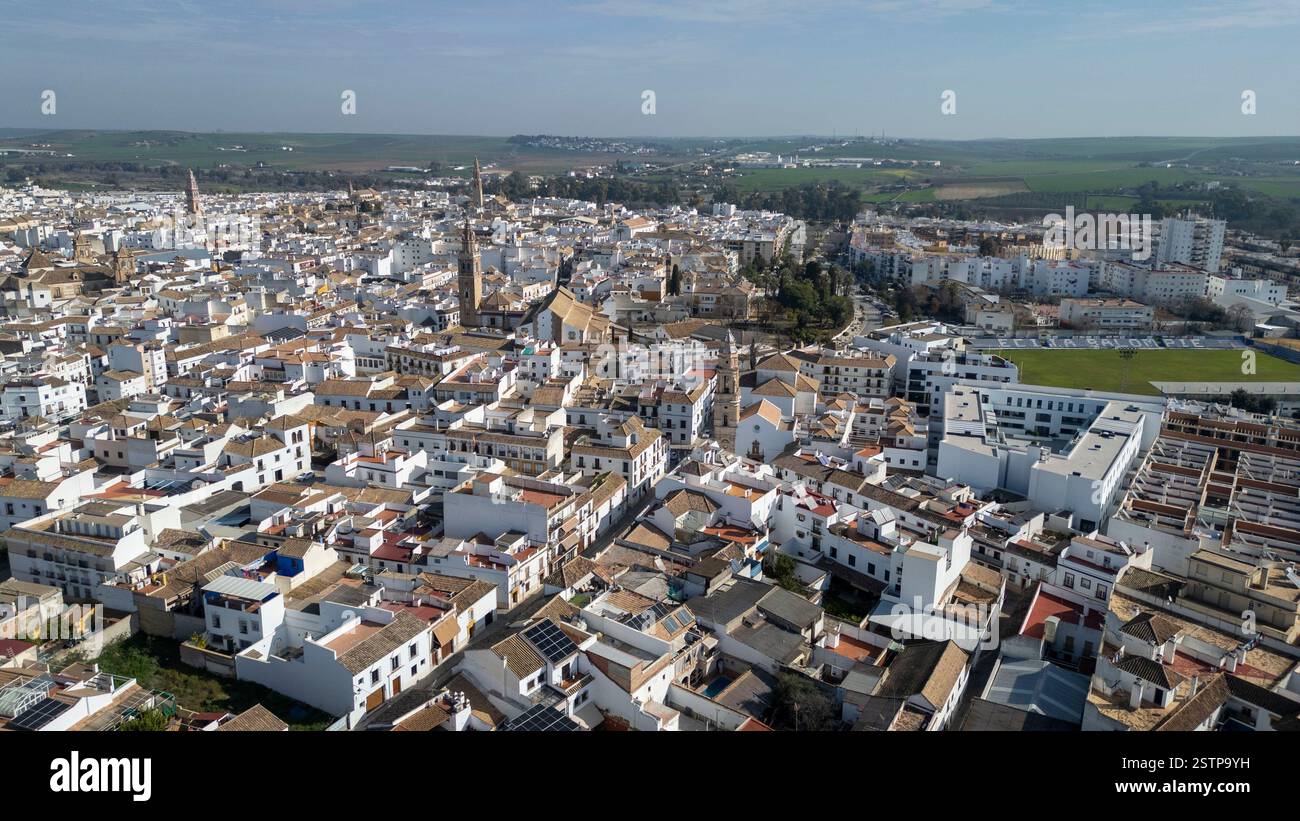 Aerial view of Écija Seville province, Andalusia, Spain. Stock Photo