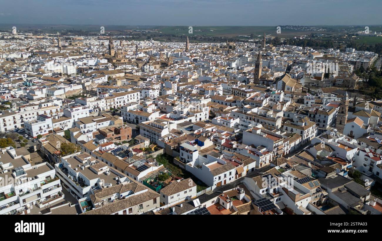 Aerial view of Écija Seville province, Andalusia, Spain. Stock Photo