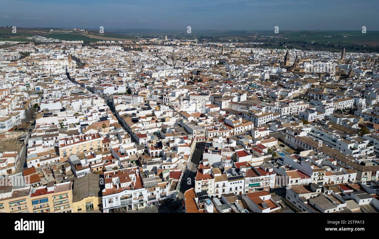 Aerial view of Écija Seville province, Andalusia, Spain. Stock Photo
