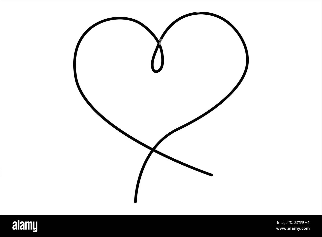 Heart continuous one line art drawing of heart hand drawn vector ...
