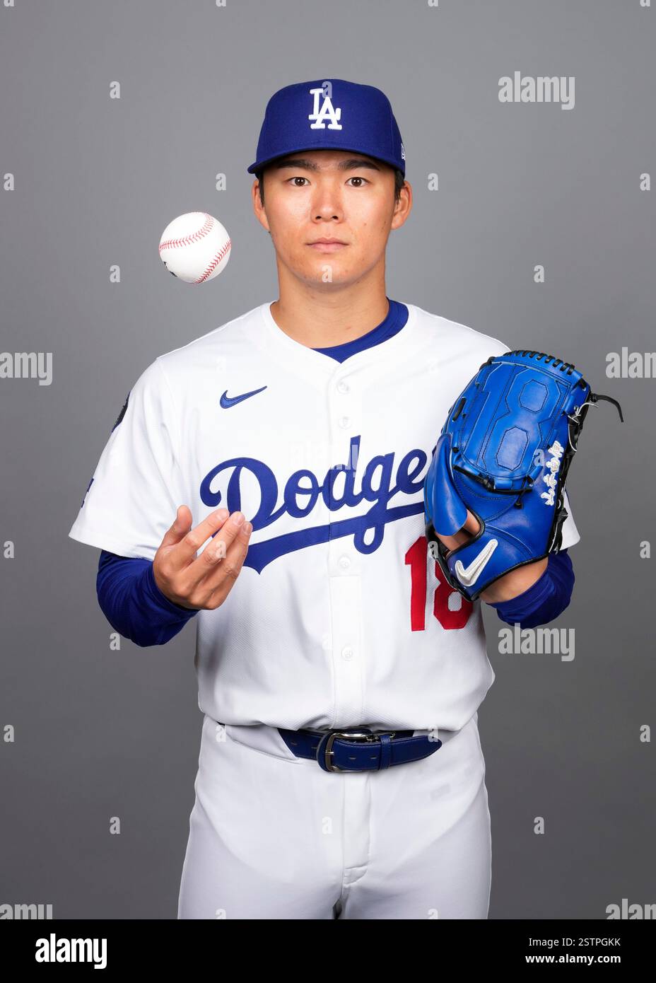 This is a 2025 photo of pitcher Yoshinobu Yamamoto of the Los