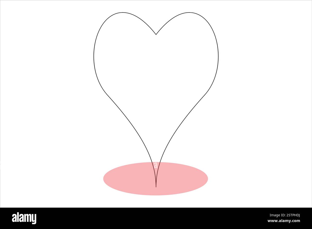 Heart continuous one line art drawing of heart hand drawn vector ...