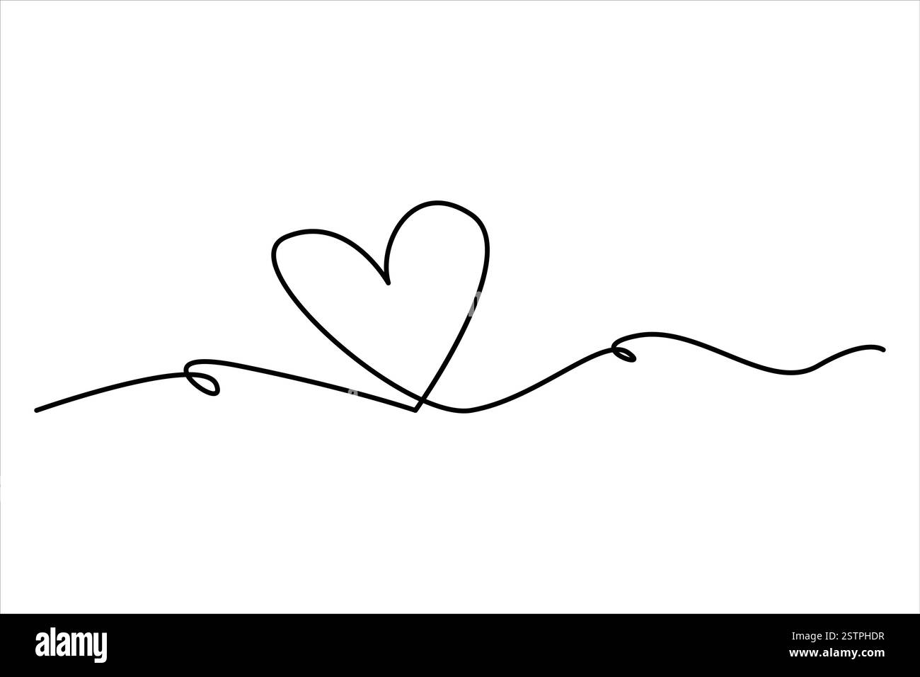 Heart continuous one line art drawing of heart hand drawn vector ...