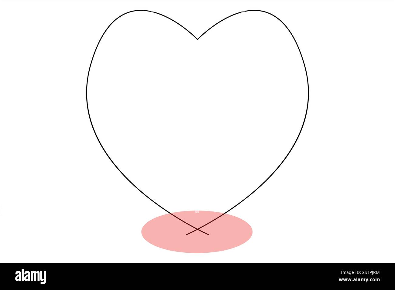 Heart continuous one line art drawing of heart hand drawn vector ...