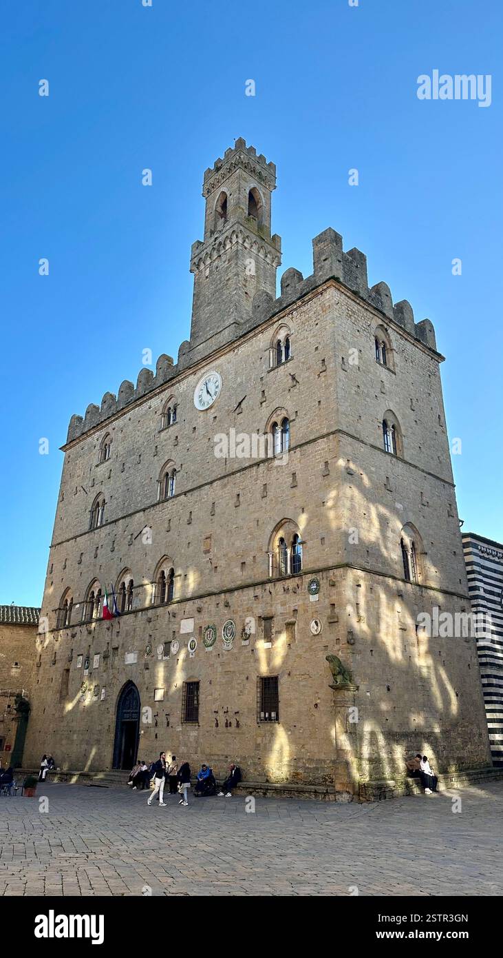 palace of the priors in Volterra - Smartphone Captured Stock Image