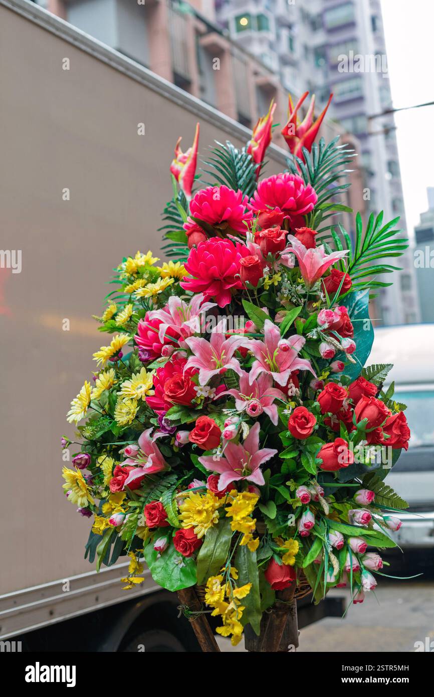 Artificial Flowers Bouquet Stock Photo
