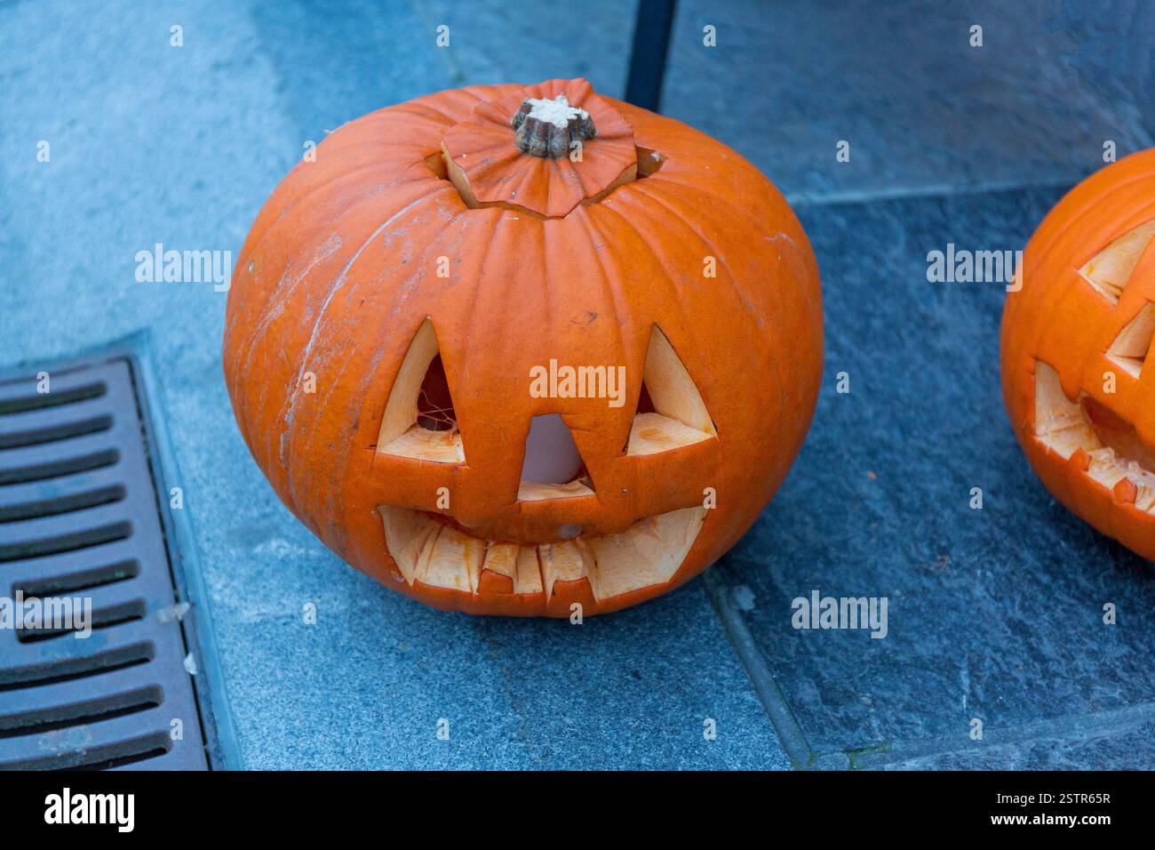 Carved Pumpkins Halloween Stock Photo