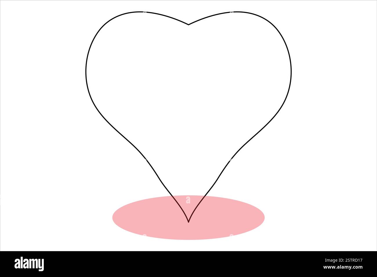 Heart continuous one line art drawing of heart hand drawn vector ...