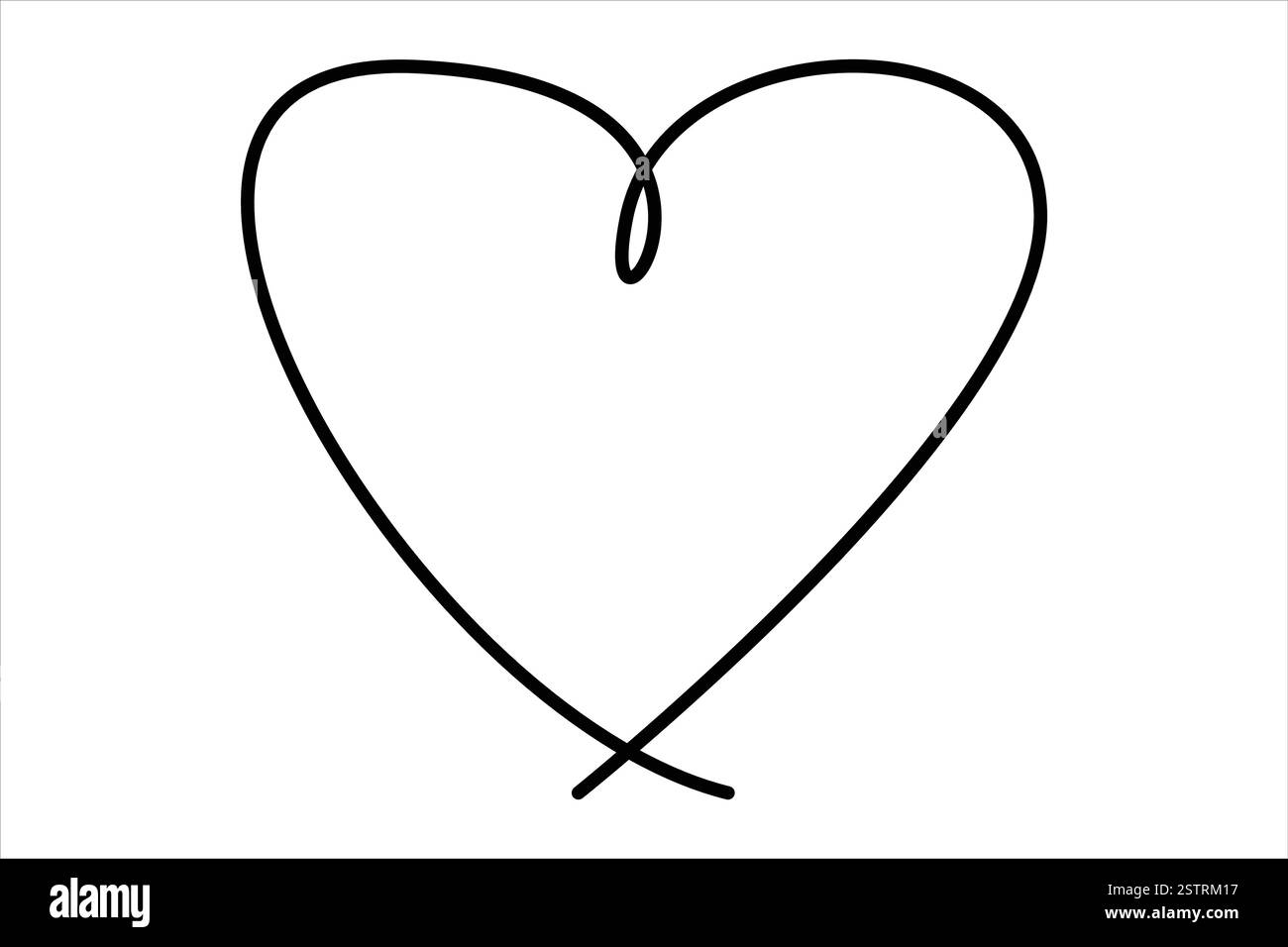 Heart continuous one line art drawing of heart hand drawn vector ...