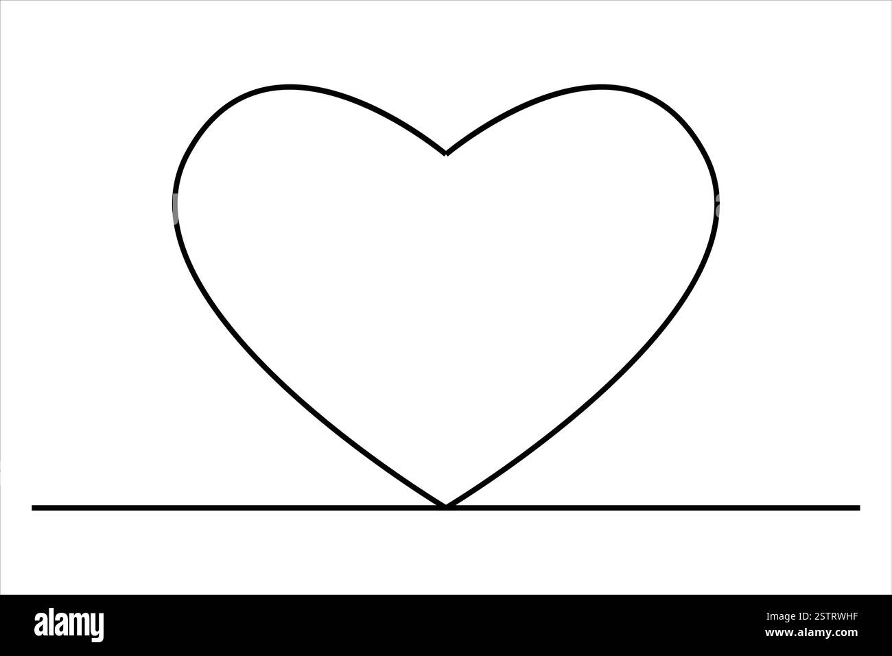Minimalist continuous heart one line drawing Stock Vector Image & Art ...