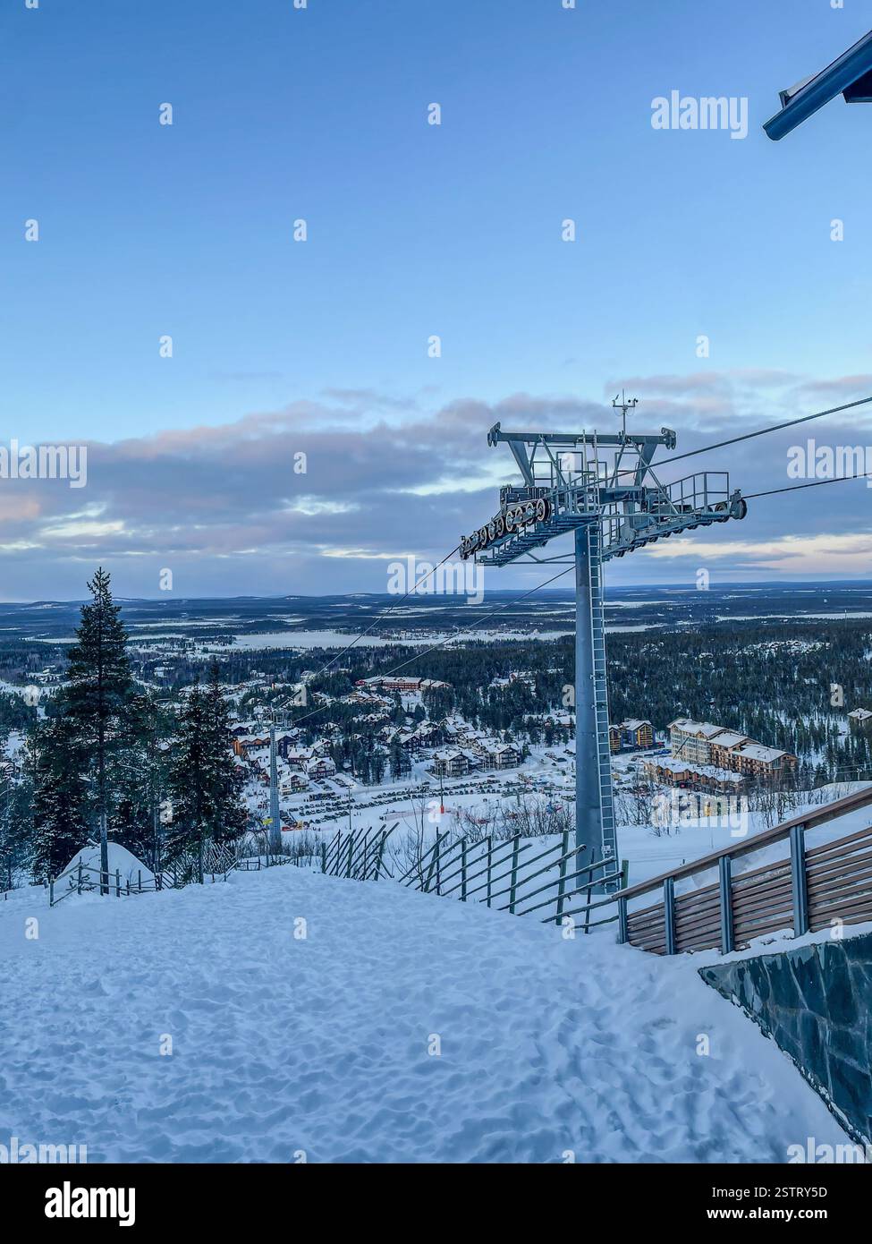 Levi Belvedere: Finnish Landscape from Levi Hill - Smartphone Captured Stock Image