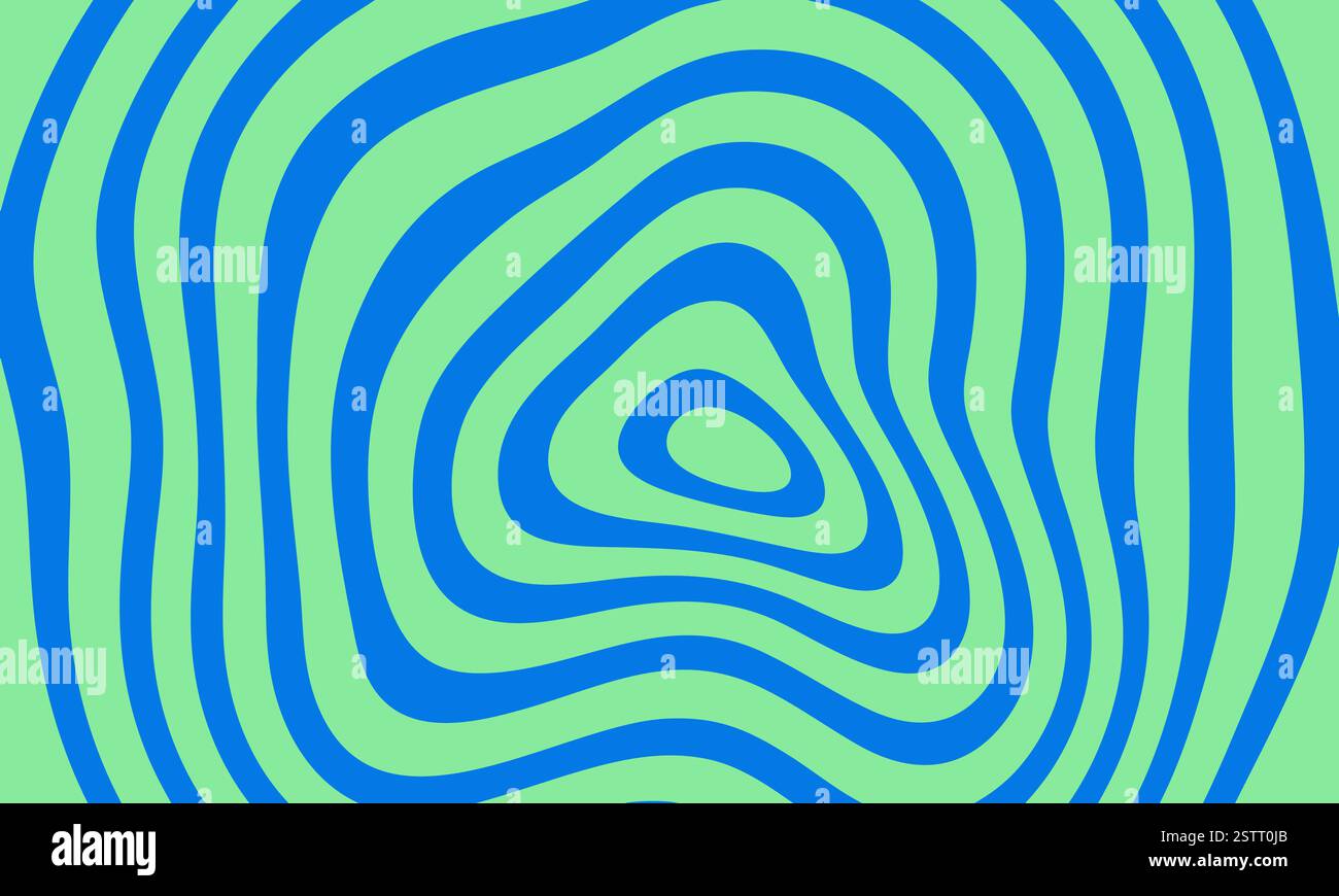 Hypnotic Spiral, Abstract Background with Rotating Concentric Shapes Stock Vector