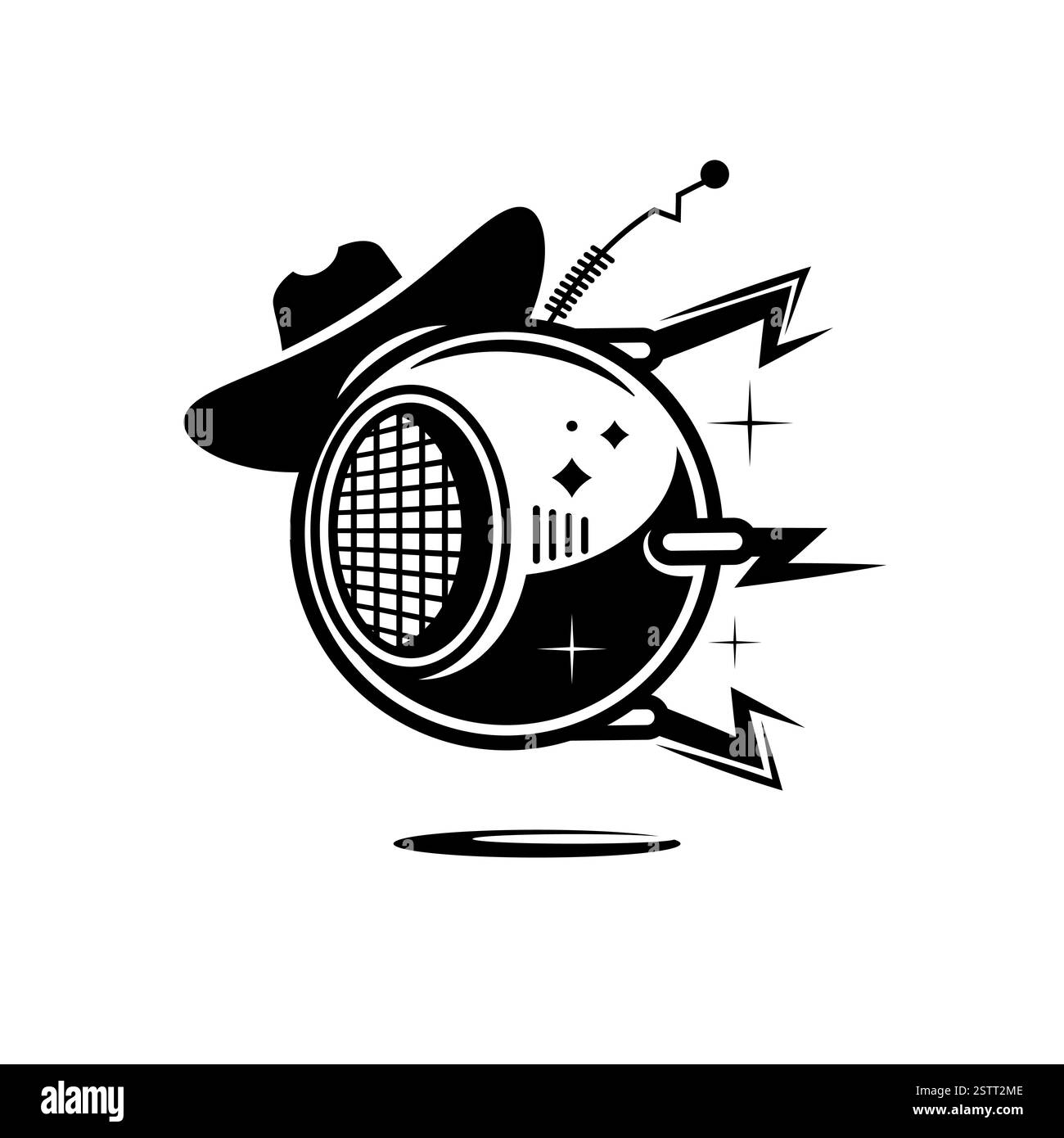Satellite logo template. complex logo style. Vector illustrator eps.10 Stock Vector