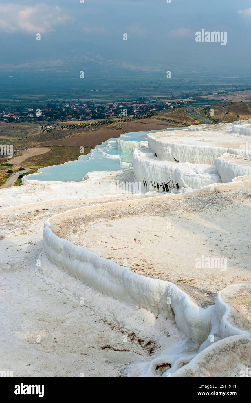 Pamukkale Travertine pool in Turkey Stock Photo