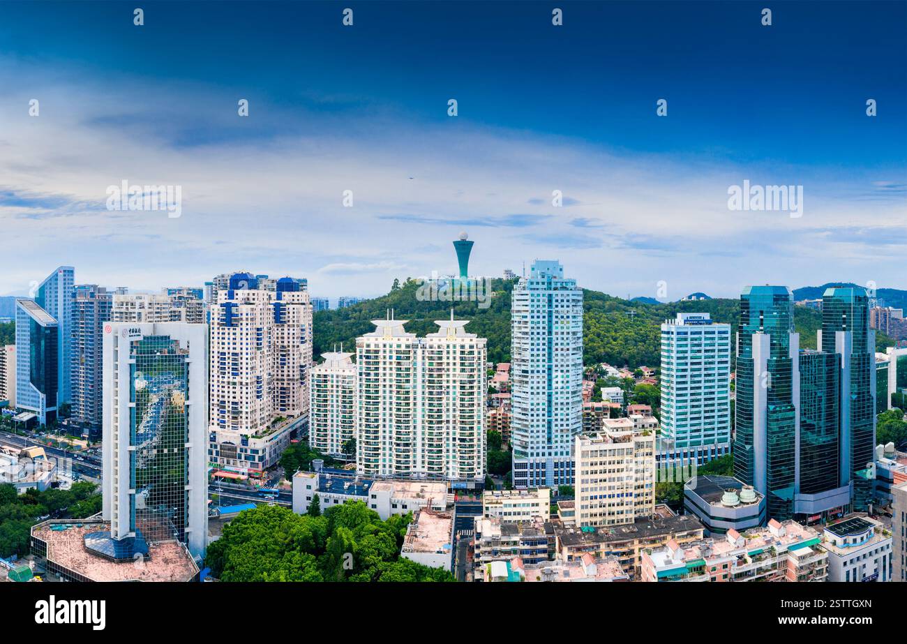 City scenery of Bailuzhou Park, Xiamen, China Stock Photo