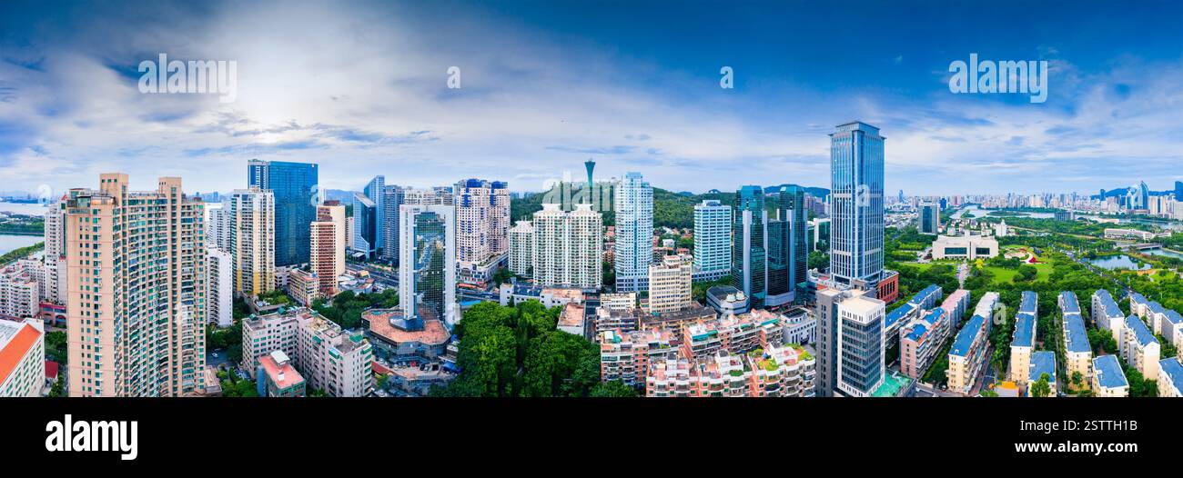 City scenery of Bailuzhou Park, Xiamen, China Stock Photo