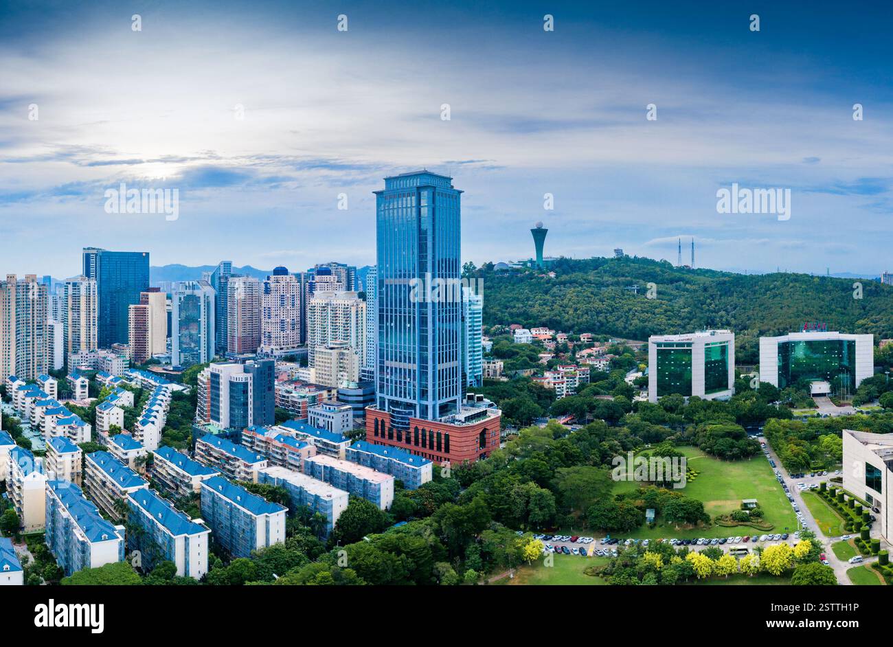 City scenery of Bailuzhou Park, Xiamen, China Stock Photo