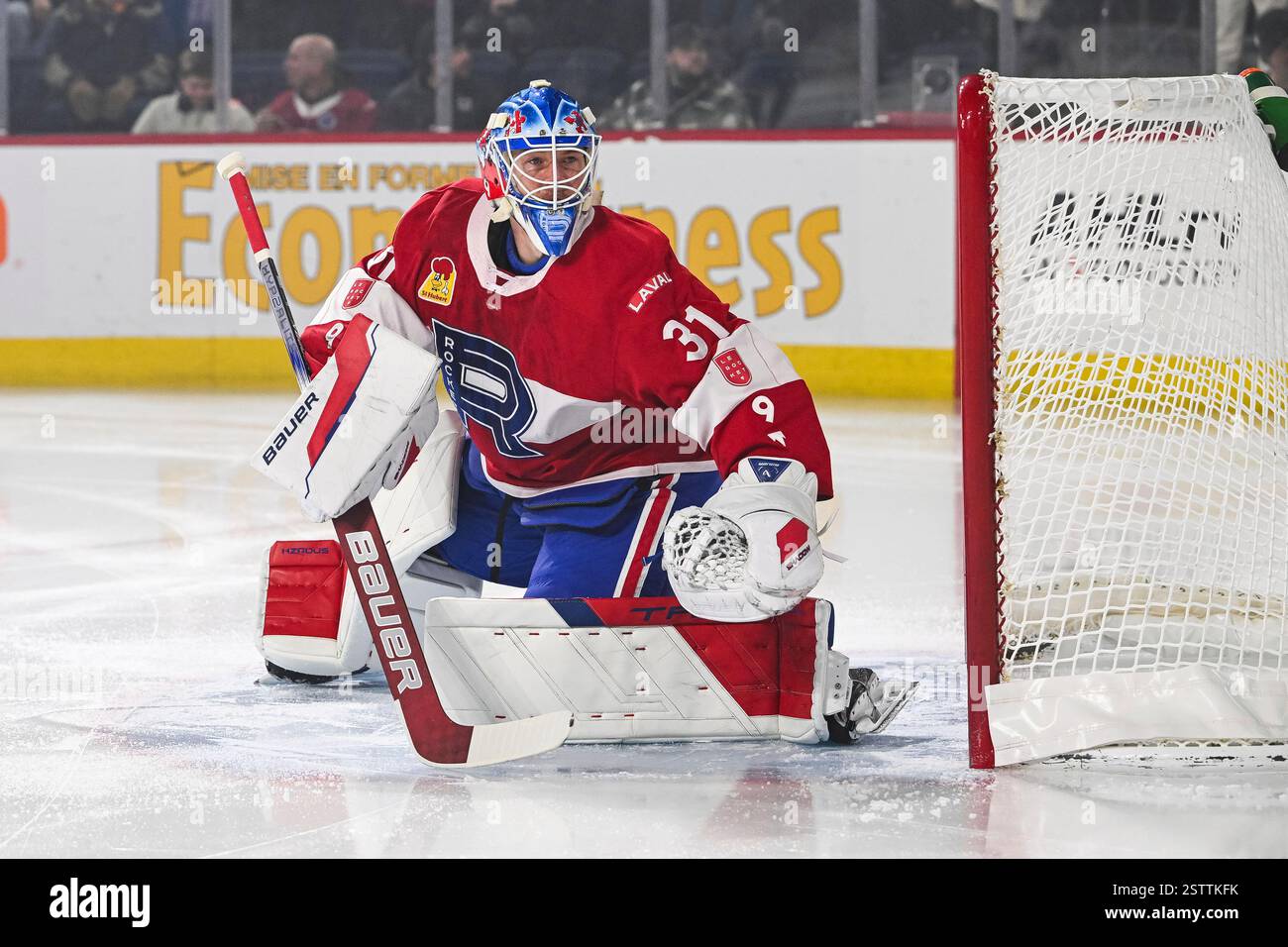 LAVAL, QC - FEBRUARY 19: Laval Rocket goalie Connor Hughes (31 ...