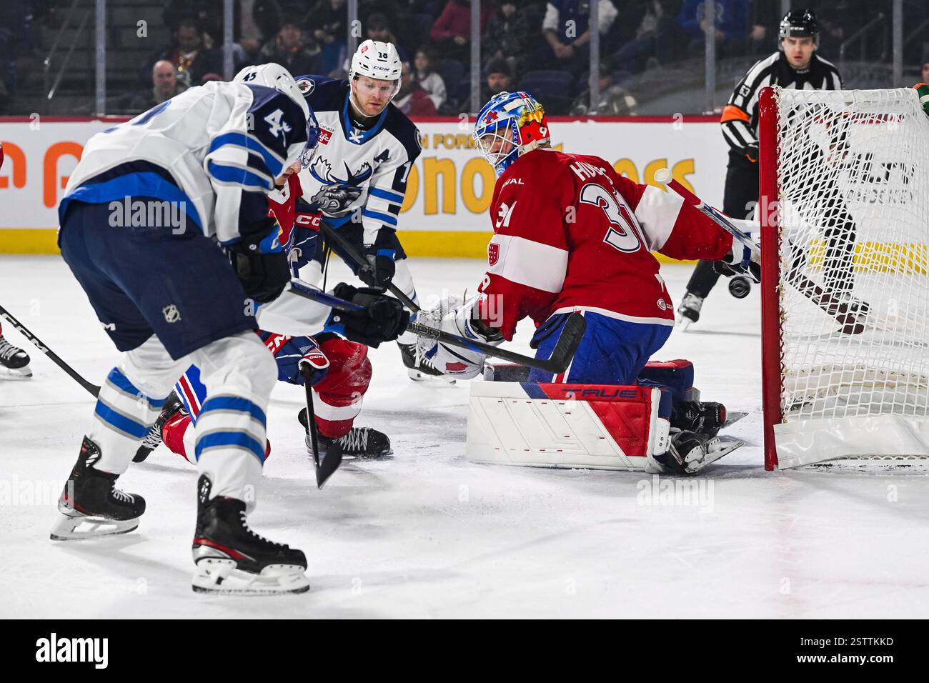 LAVAL, QC - FEBRUARY 19: Manitoba Moose center Dominic Toninato (45 ...