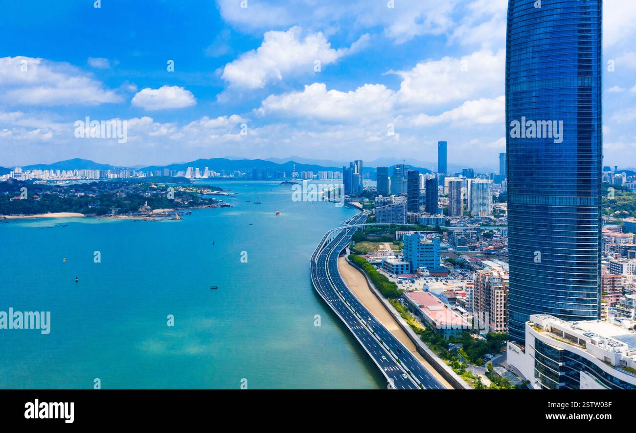 Coastal Scenery of Xiamen City, Fujian Province, China Stock Photo
