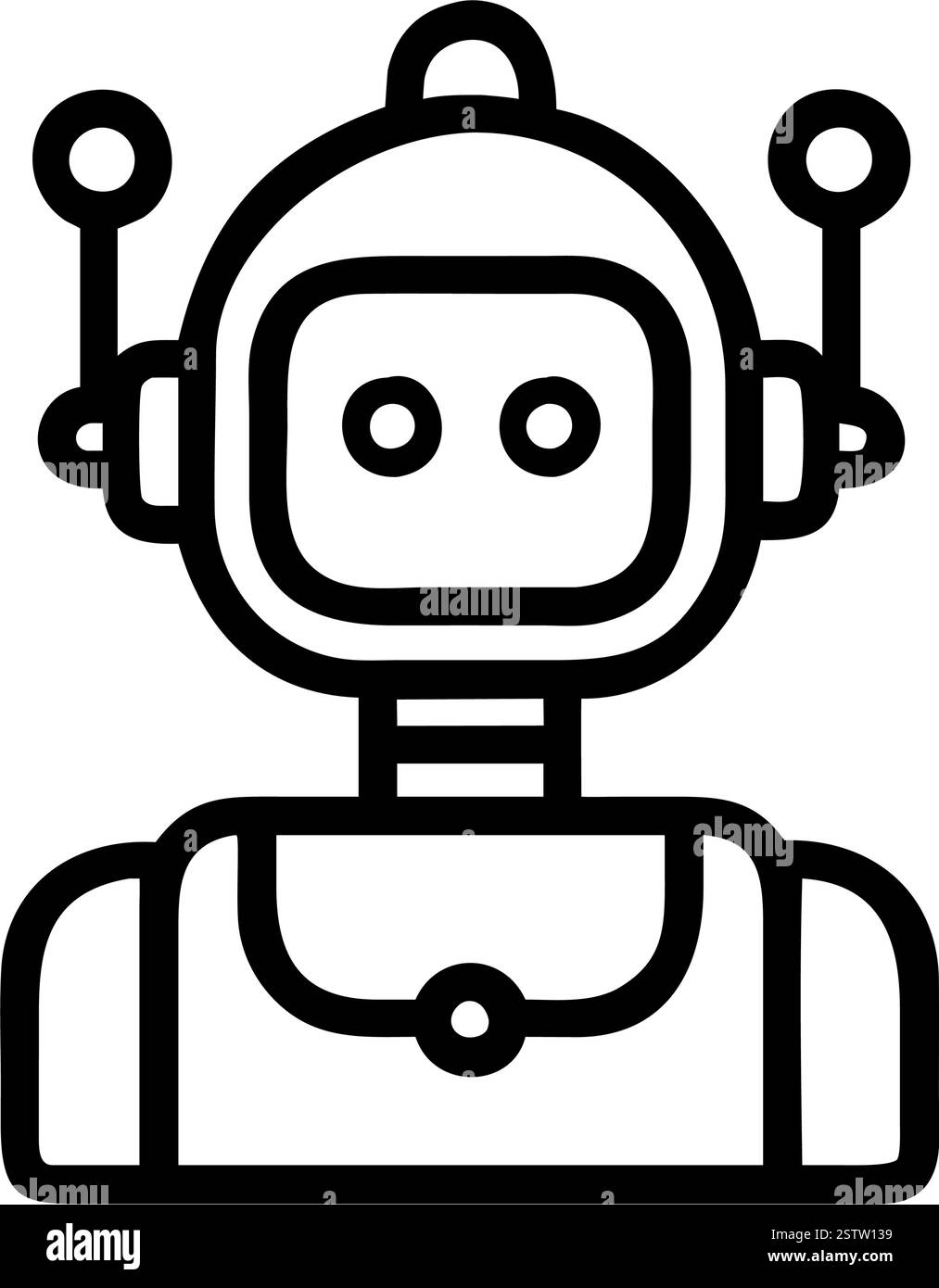AI humanoid robot head icon Stock Vector Image & Art - Alamy