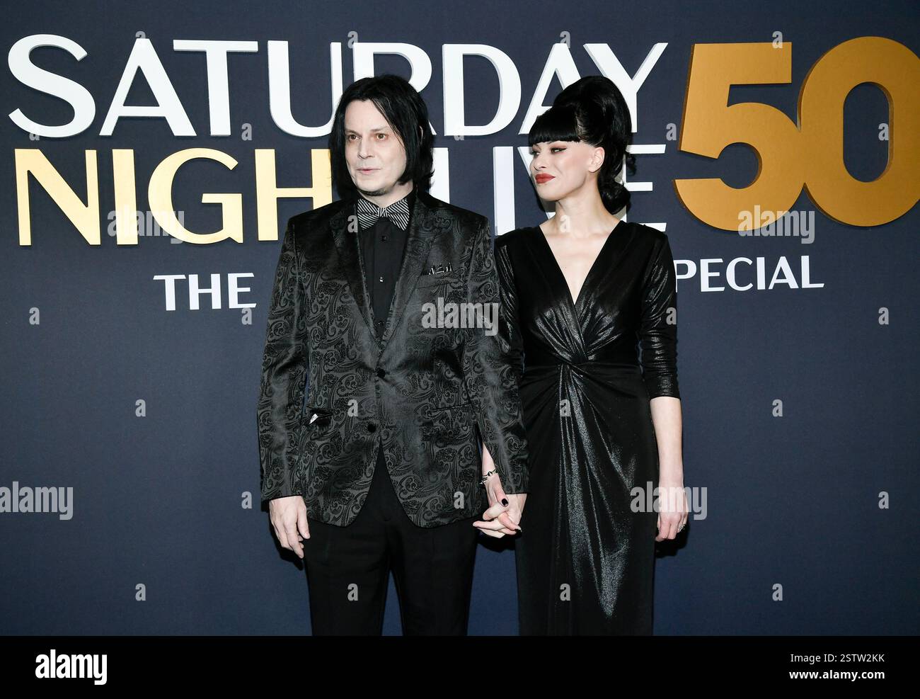 Jack White, left, and Olivia Jean attend the SNL50: The Anniversary