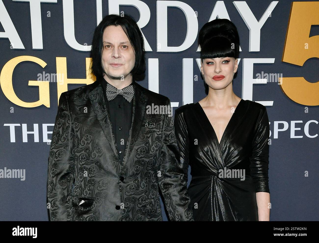 Jack White, left, and Olivia Jean attend the SNL50: The Anniversary