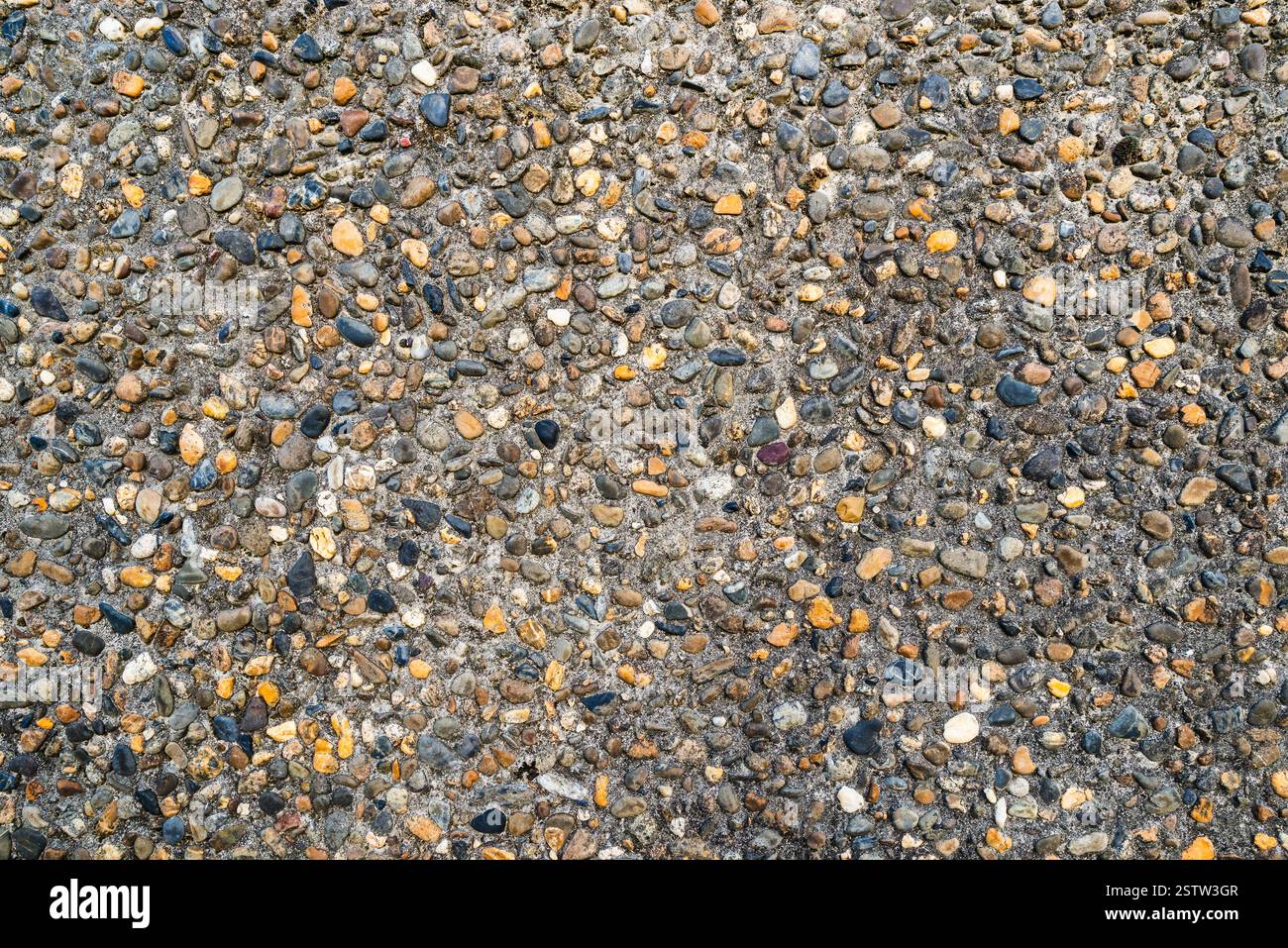 Gravel and cement wall texture Stock Photo