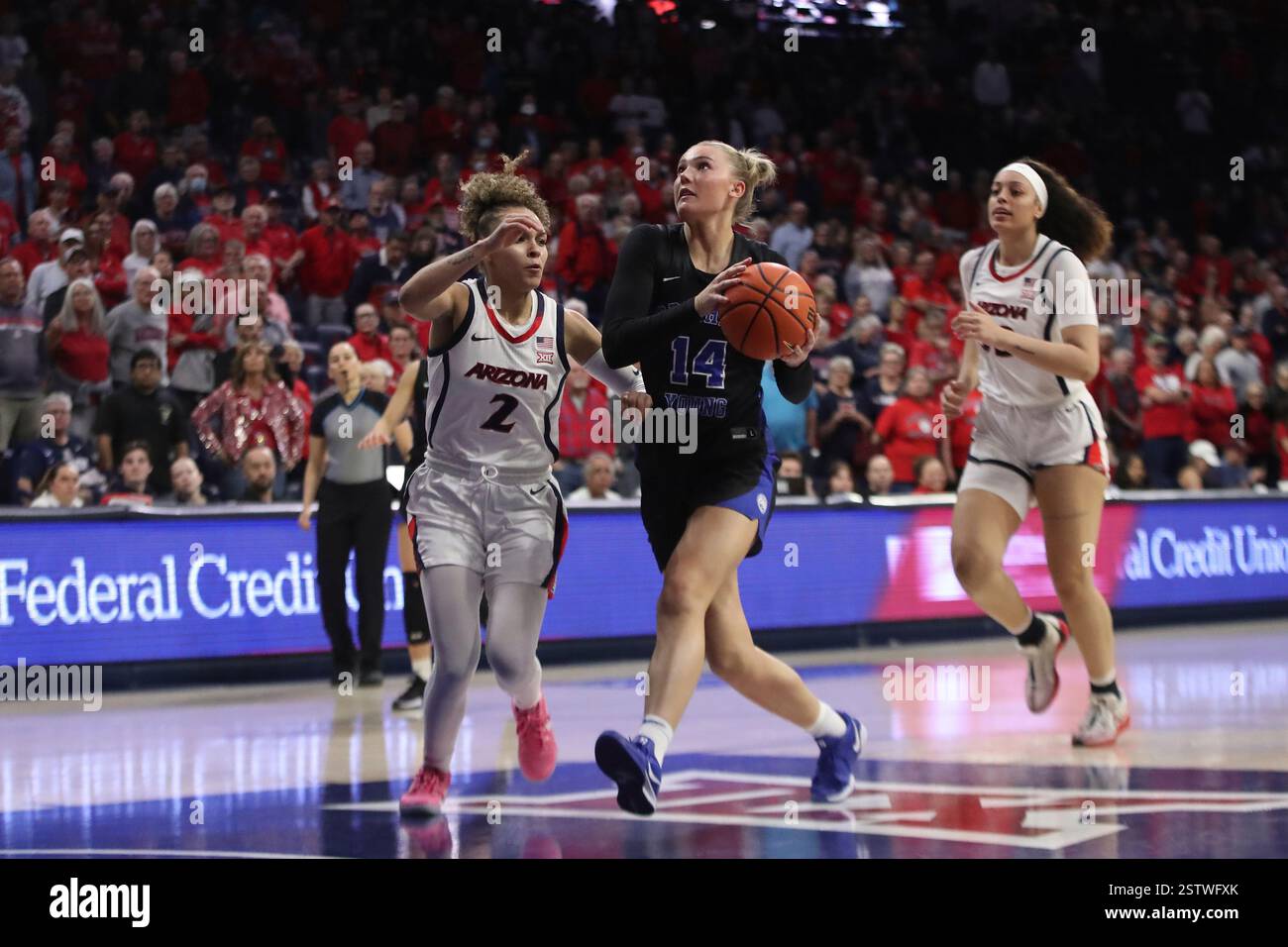 TUCSON, AZ - FEBRUARY 19: Arizona Wildcats guard Jada Williams #2 ...