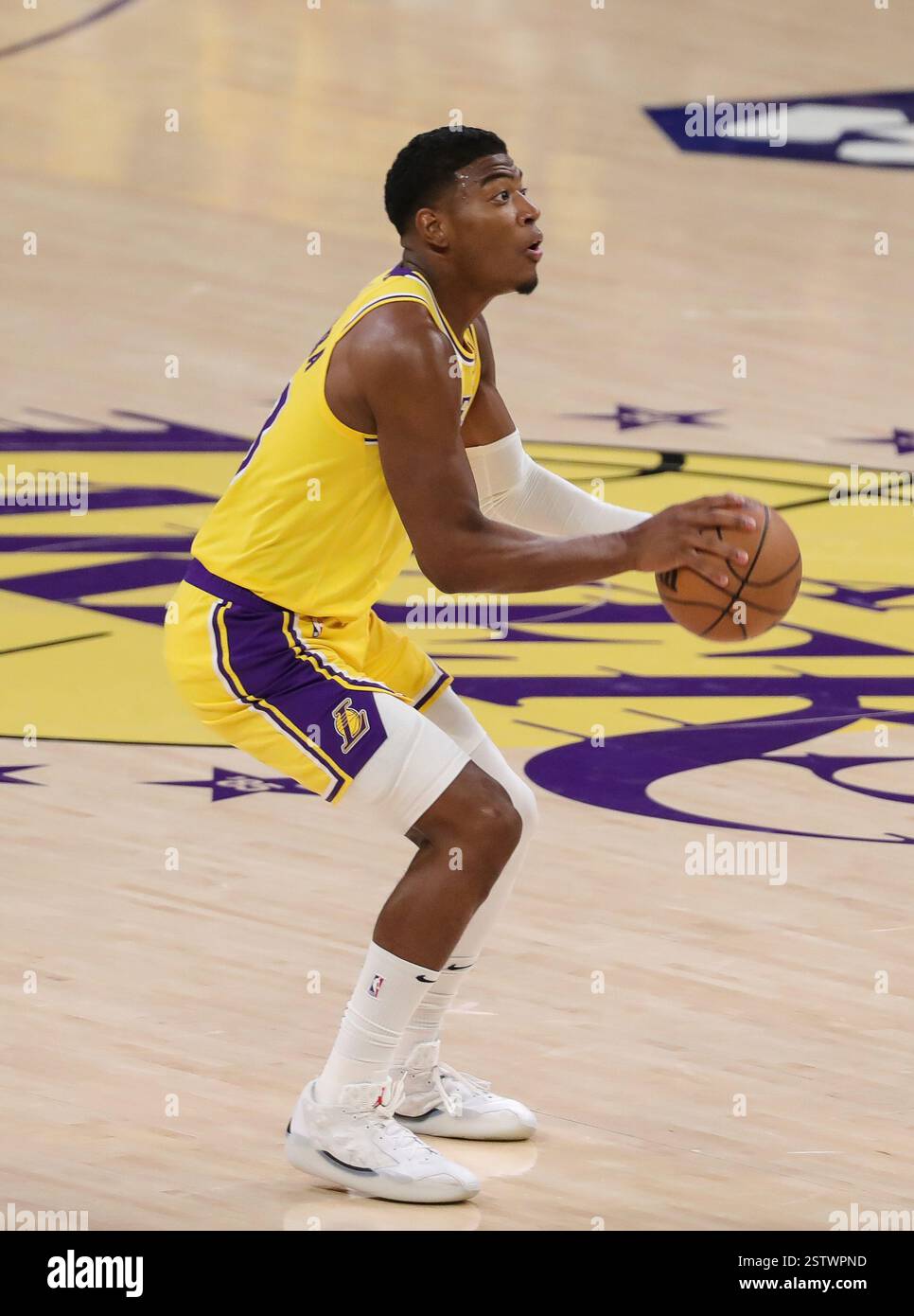 LOS ANGELES, CA - FEBRUARY 19: Los Angeles Lakers forward Rui Hachimura ...