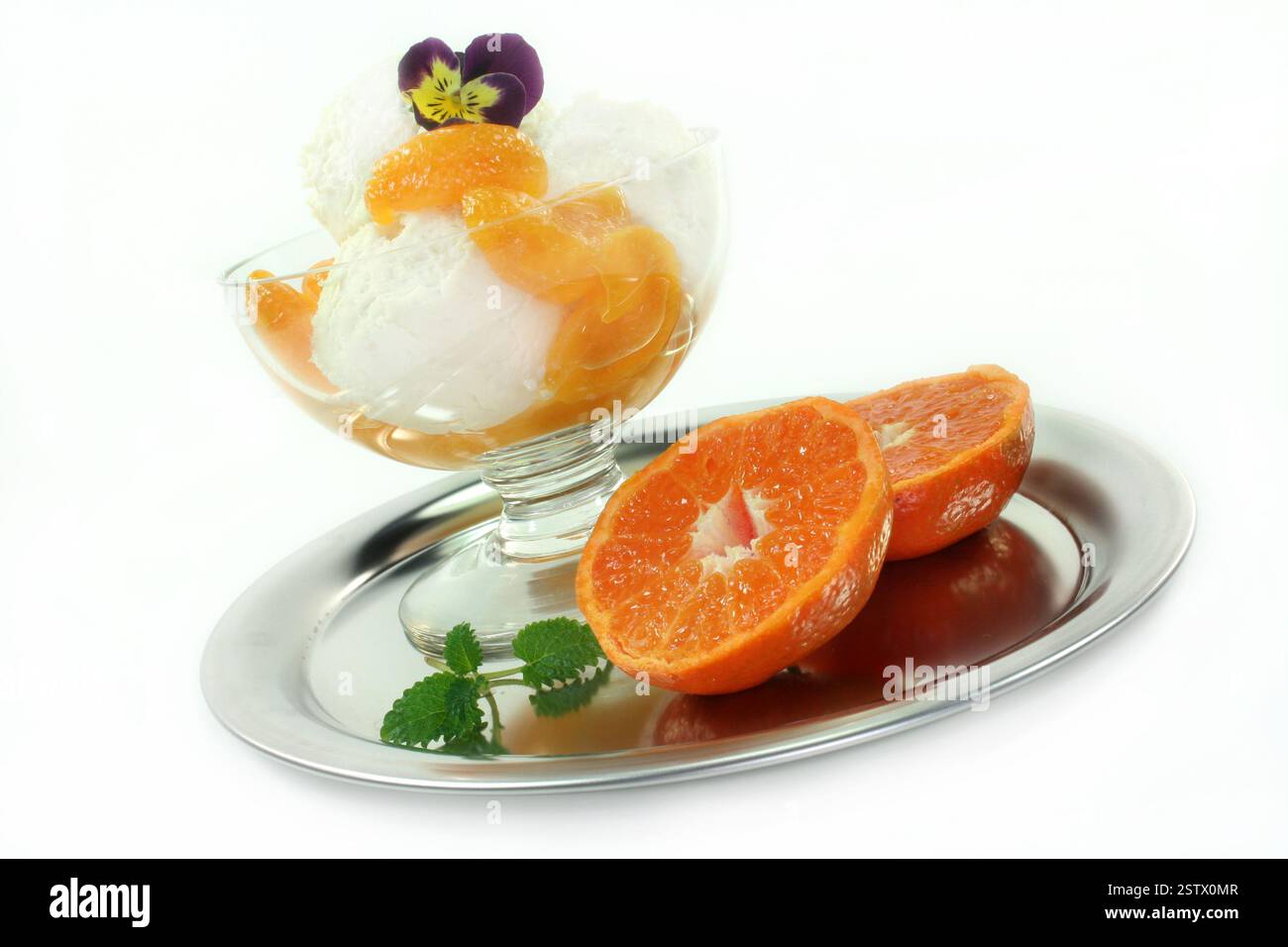 Mandarin Ice Cream Stock Photo Alamy