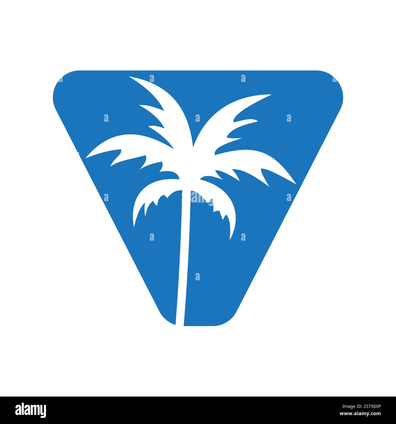 Initial Letter V Palm Logo Design Vector Template Stock Vector