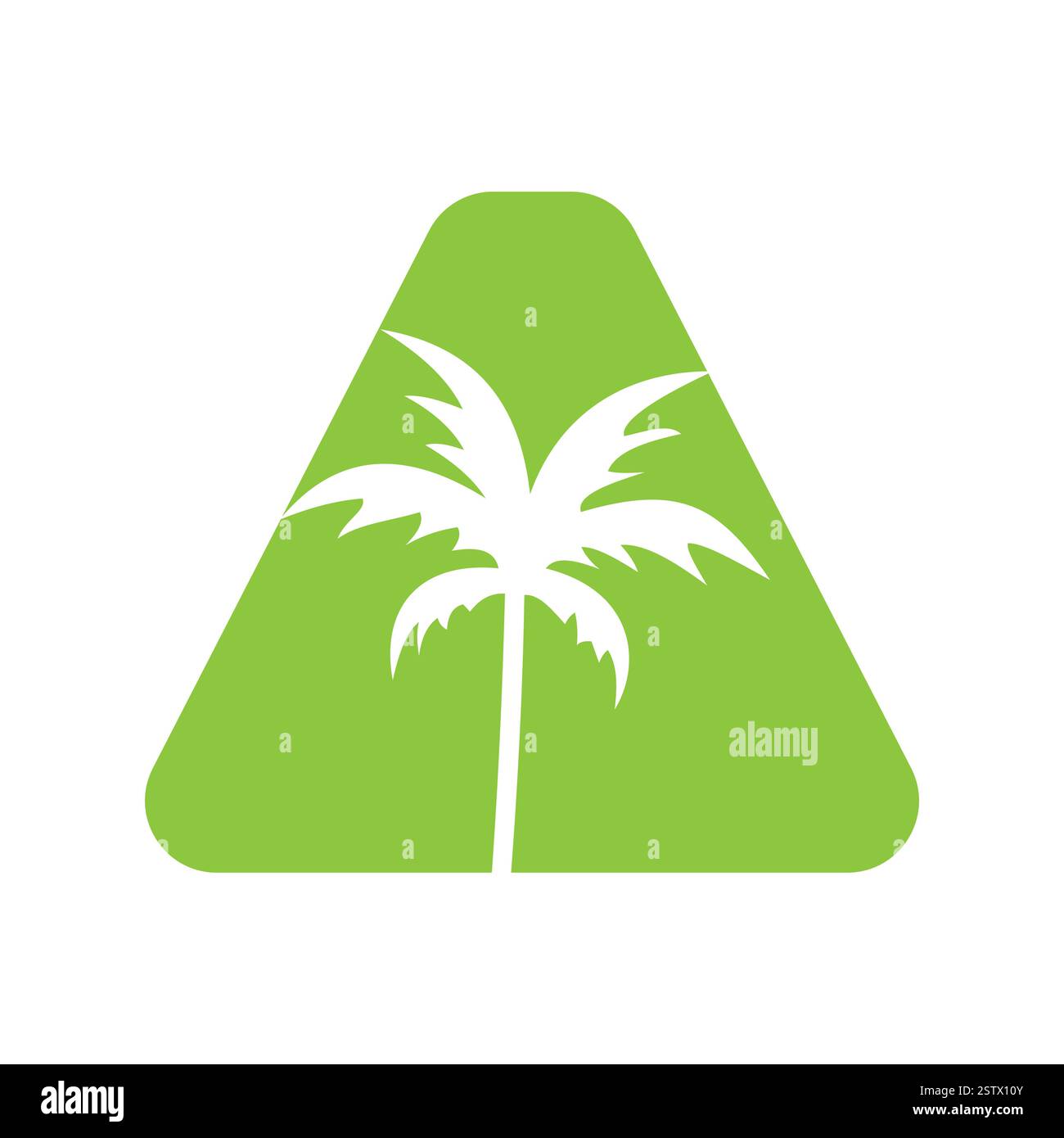 Initial Letter A Palm Logo Design Vector Template Stock Vector