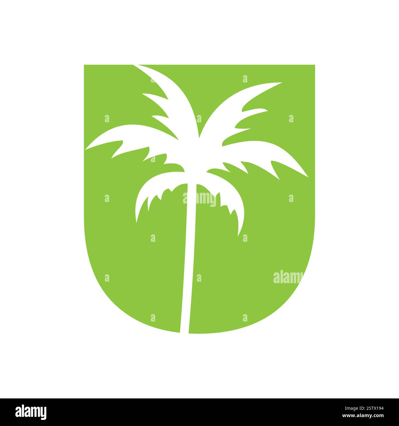 Initial Letter U Palm Logo Design Vector Template Stock Vector