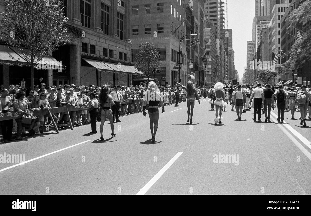 men in drag during NYC Pride March in New York City, USA on June 28th ...