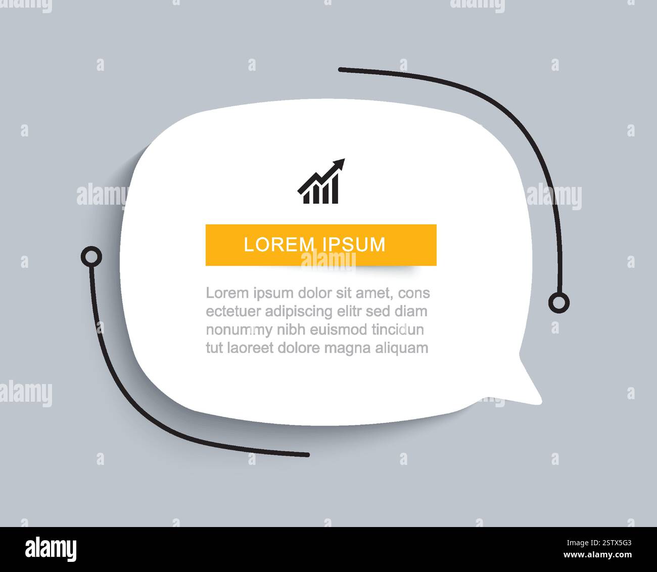 Infographics with bubble speech template design. Stock Vector