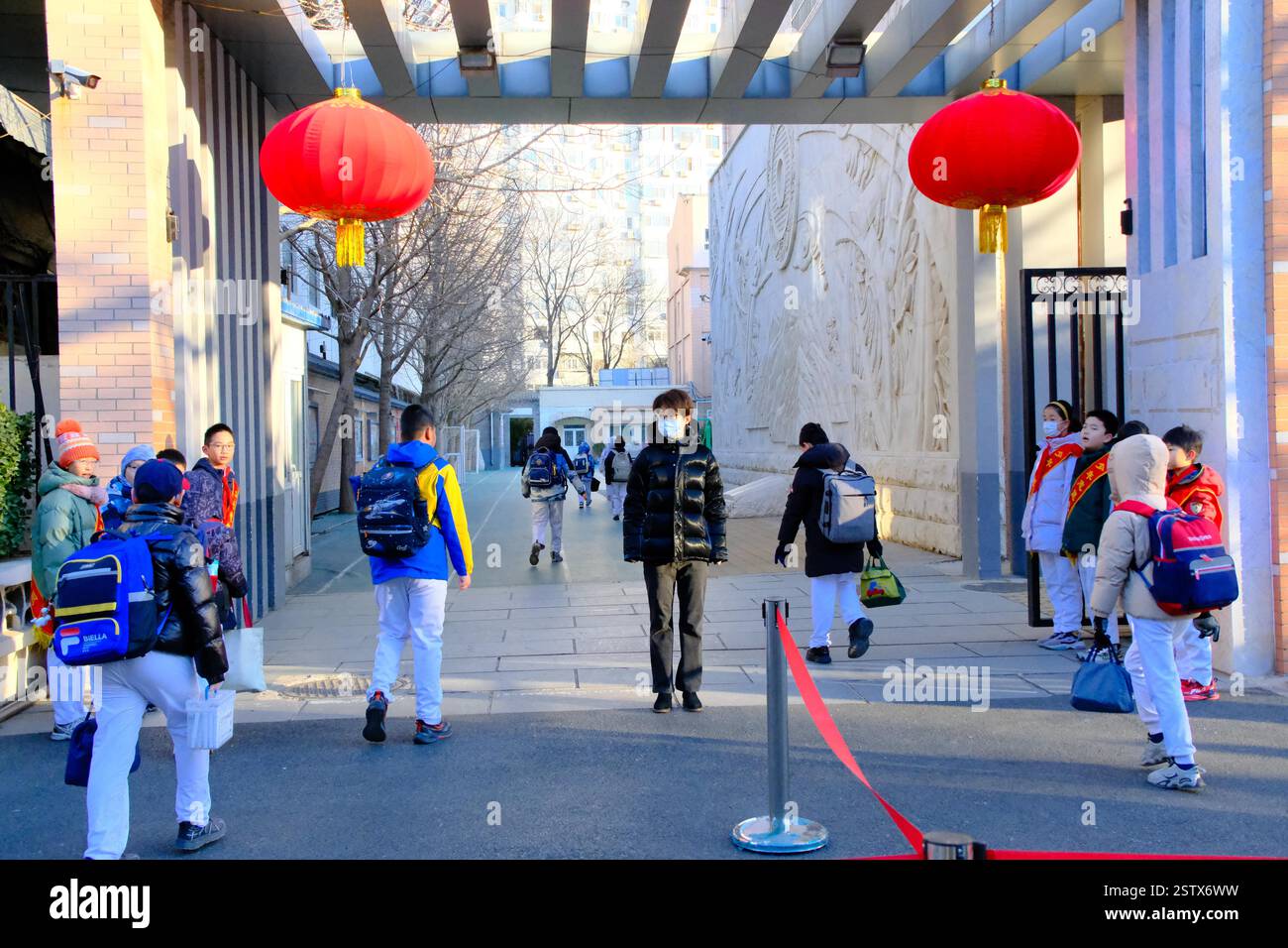 Students return to school campus as the spring semester kicks off in ...