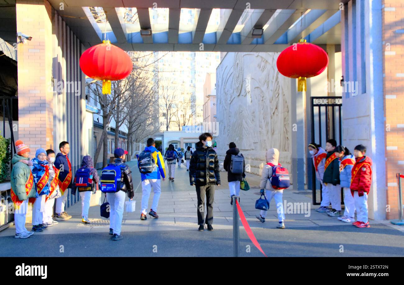 Students return to school campus as the spring semester kicks off in ...
