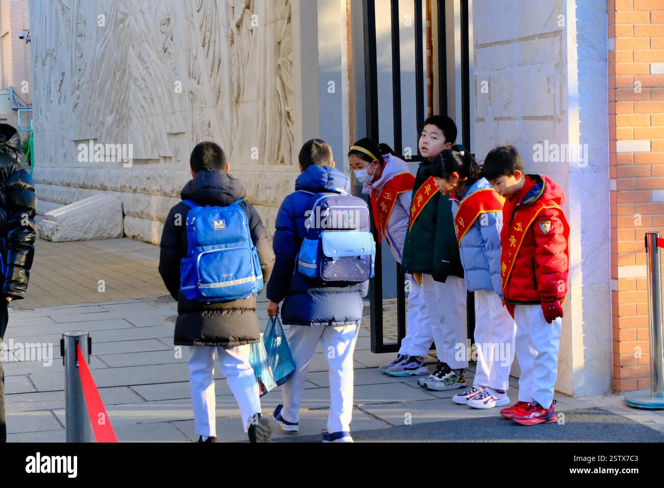Students return to school campus as the spring semester kicks off in ...