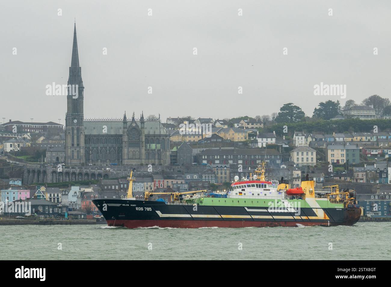 German fishing super trawler 'Helen Mary' detained in Cork, Ireland, for 'alleged contravention of sea fisheries legislation'. Stock Photo