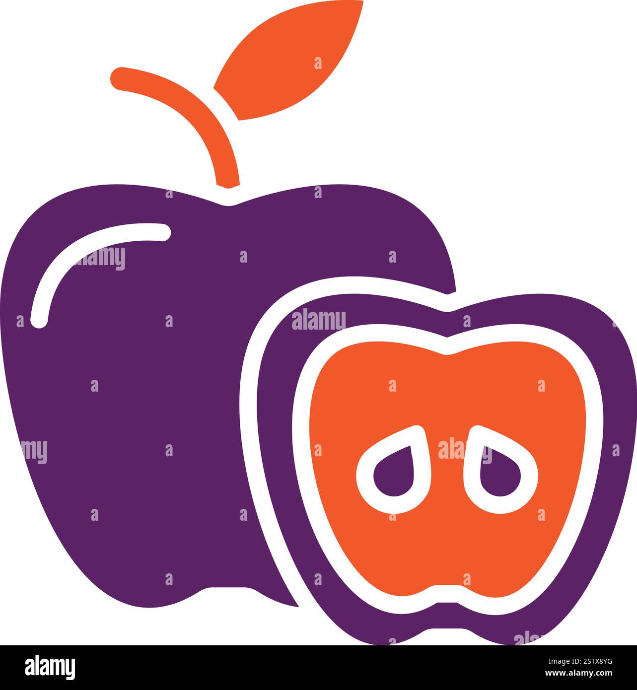 Apple symbol vector vectors hi-res stock photography and images - Alamy