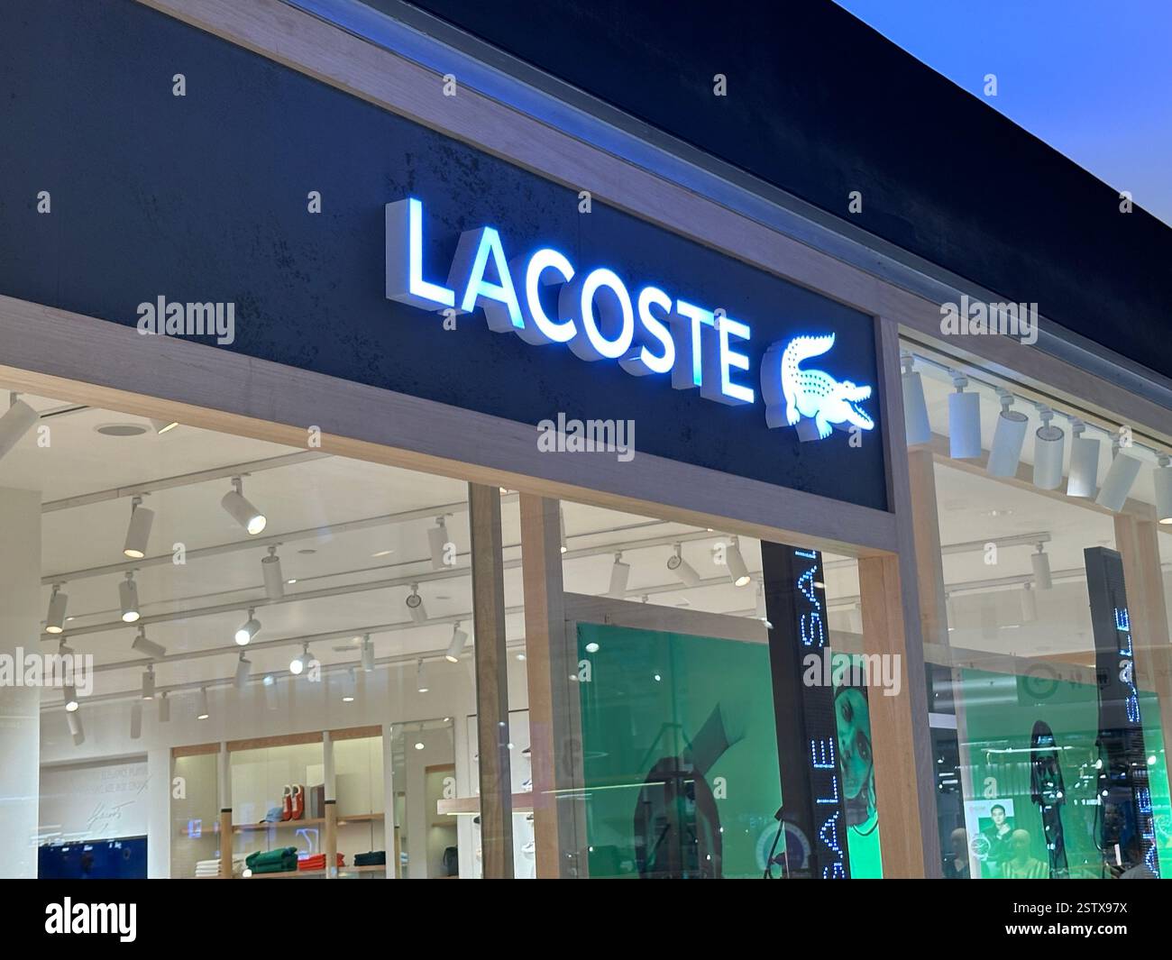 Bangkok, Thailand - Jan 3, 2024: Lacoste store. Lacoste S.A. is a French company, - Smartphone Captured Stock Image
