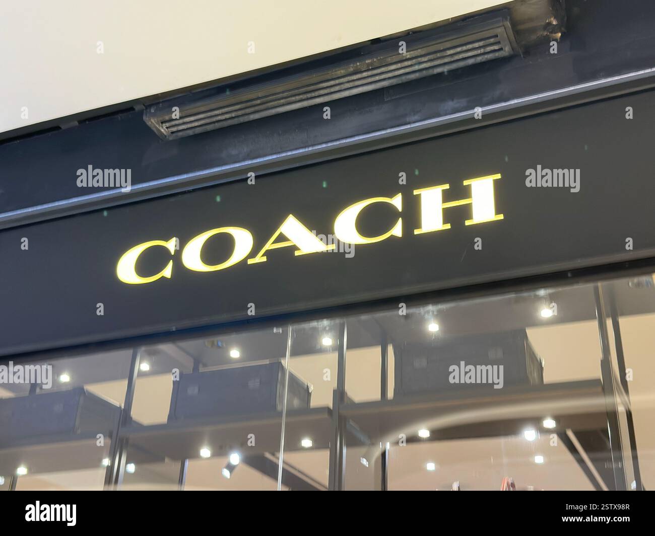 Bangkok, Thailand - Jan 3, 2024: Coach store. Coach is an American luxury fashion house - Smartphone Captured Stock Image